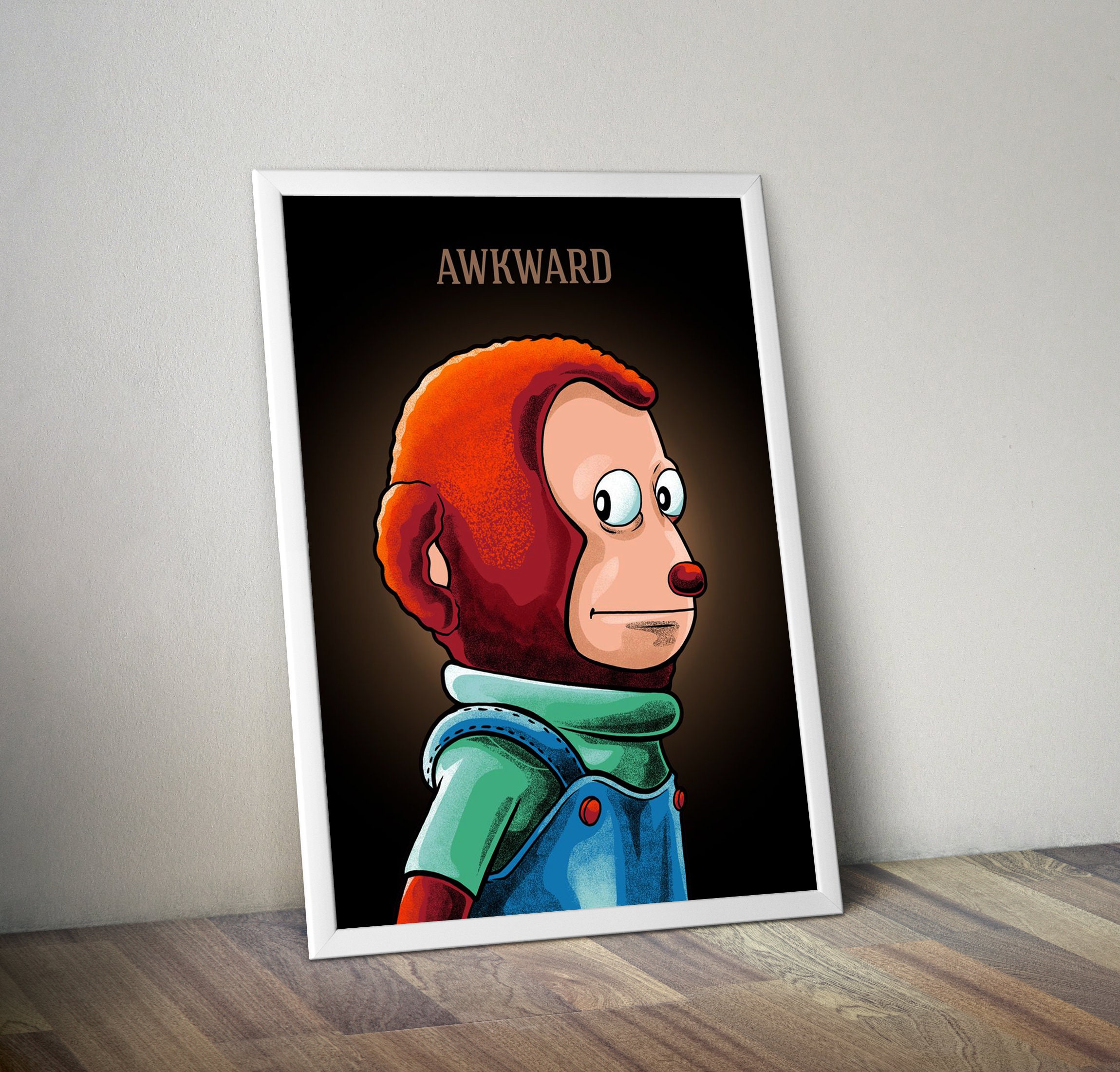 Awkward Look Monkey Puppet Poster Print 