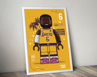 LeBron James  Poster for Sports Fan  Basketball Poster NBA Poster  Wall Art for Basketball Fans Modern Sports Decor