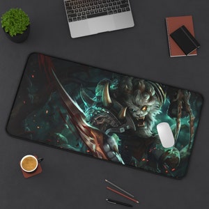 Rengar League of Legends Mouse Pad League of Legends  League of Legends Desk Mat Gamer Room Decor Gift For LoL Gamer Gaming Mouse Pad
