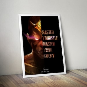 Lee Sin League of Legends League of Legends Poster LoL Poster the Blind Monk   Gamer Room Decor Gift For LoL Gamer Gift For Boyfriend