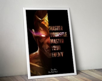 Lee Sin League of Legends League of Legends Poster LoL Poster the Blind Monk   Gamer Room Decor Gift For LoL Gamer Gift For Boyfriend