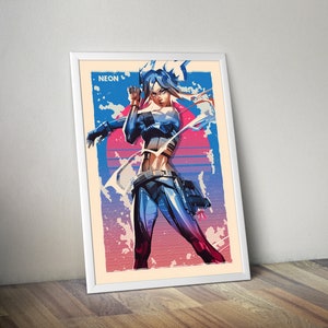 Neon Valorant Poster Valorant Valorant Poster Gamer Room Decor Gift For Valorant Gamer Gift For Boyfriend