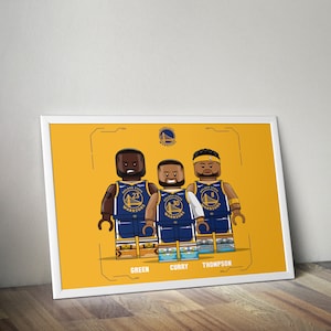 Póster de los Golden State Warriors para aficionados al deporte, póster de baloncesto, póster de la NBA, arte de pared para aficionados al baloncesto, decoración deportiva moderna.
