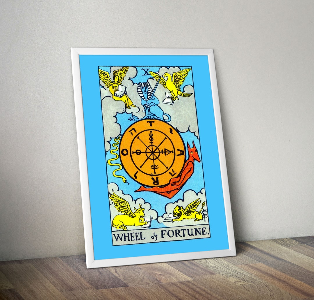 The Wheel of Fortune Tarot Poster Major Arcana Tarot Poster Tarot Art