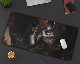 Jhin League of Legends Mouse Pad League of Legends  League of Legends Desk Mat Gamer Room Decor Gift For LoL Gamer Gaming Mouse Pad