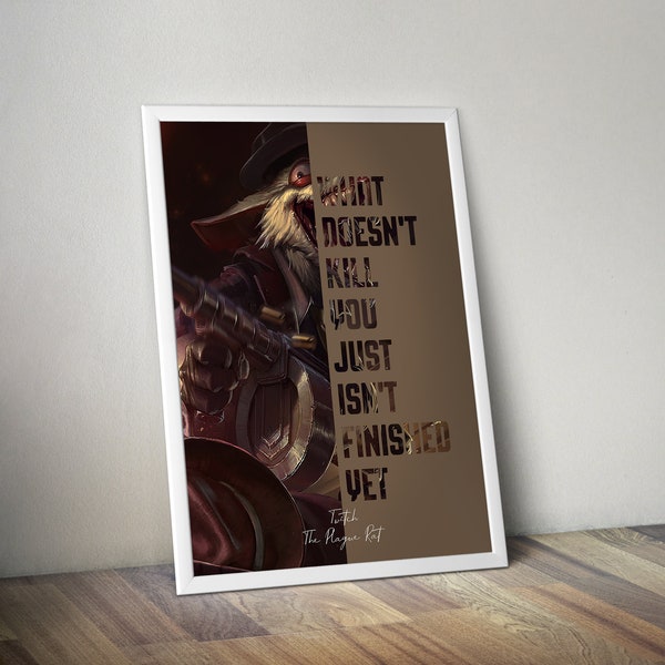 Twitch League of Legends League of Legends Poster Crime City Twitch LoL Poster  the Plague Rat  Gamer Room Decor Gift For LoL Gamer
