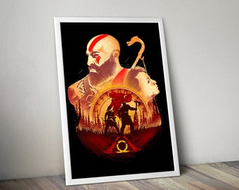 God of War Game Art Kratos Poster God of War Poster Video Game Art Gaming Poster Gamer Room Decor Gaming Print Gaming Art