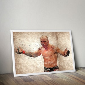 Wanderlei Silva Poster Boxing Poster MMA Poster  Fight Fan Cave Man Sports Room Wall Art Cave Gift