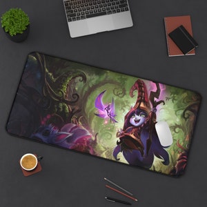 Lulu League of Legends Mouse Pad League of Legends  League of Legends Desk Mat Gamer Room Decor Gift For LoL Gamer Gaming Mouse Pad