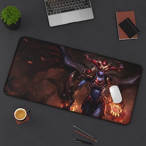 Shyvana League of Legends Mouse Pad League of Legends  League of Legends Desk Mat Gamer Room Decor Gift For LoL Gamer Gaming Mouse Pad