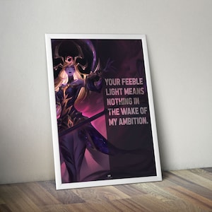 Lux League of Legends Dark Cosmic Lux League of Legends Poster LoL Poster the Lady of Luminosity Gift For LoL Gamer Gift For Boyfriend