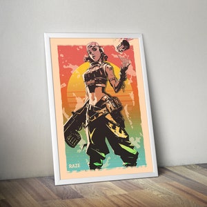 Raze Valorant Poster Valorant Valorant Poster Gamer Room Decor Gift For Valorant Gamer Gift For Boyfriend