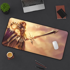 Leona League of Legends Mouse Pad League of Legends  League of Legends Desk Mat Gamer Room Decor Gift For LoL Gamer Gaming Mouse Pad