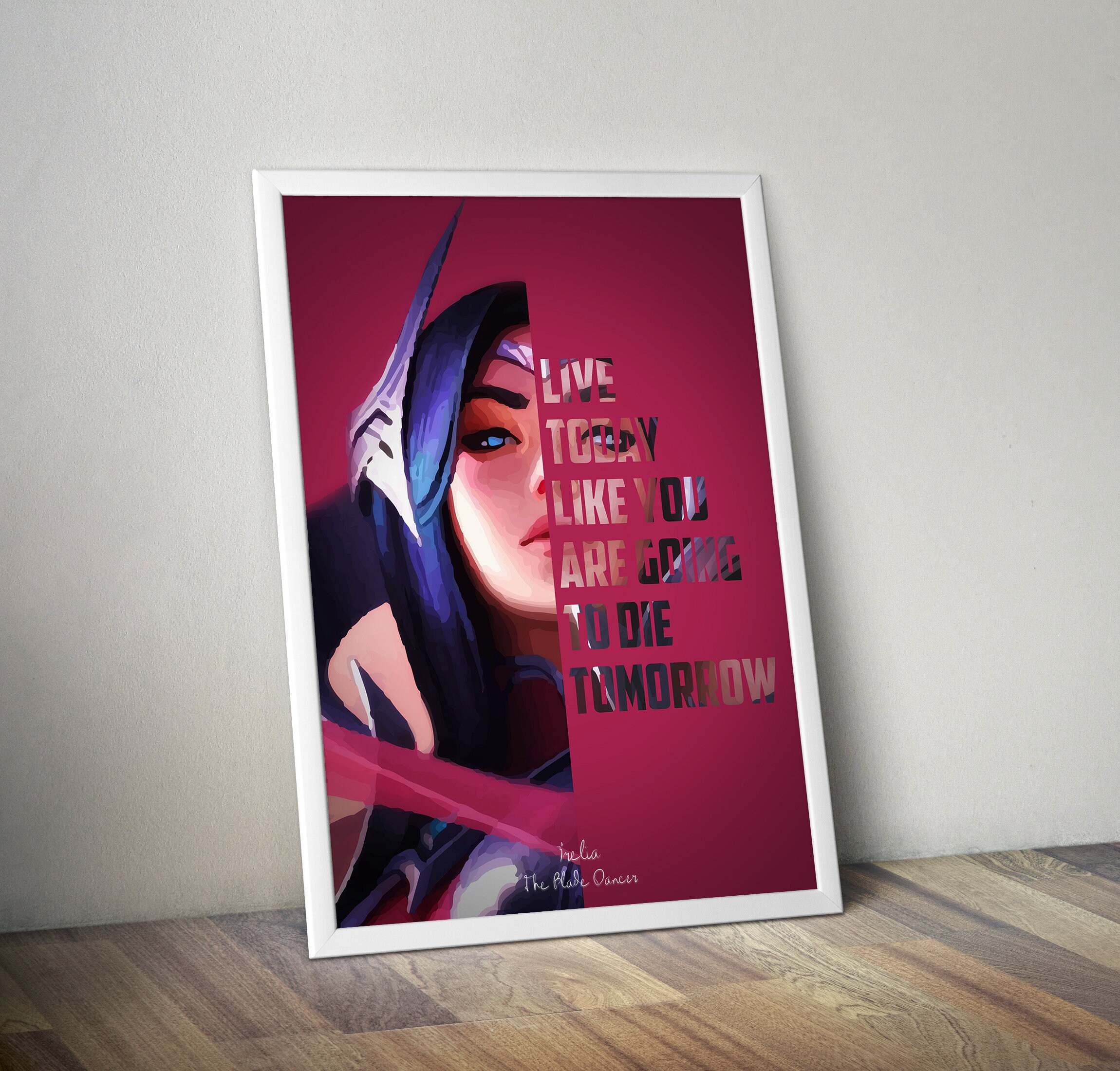 Irelia League of Legends League of Legends Poster LoL Poster the Blade Dancer   Gamer Room Decor Gift For LoL Gamer Gift For Boyfriend