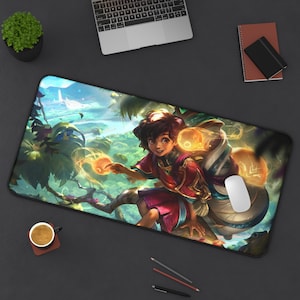 Milio League of Legends Mouse Pad League of Legends  League of Legends Desk Mat Gamer Room Decor Gift For LoL Gamer Gaming Mouse Pad
