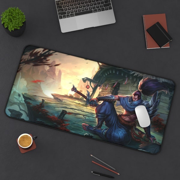 Yasuo League of Legends Mouse Pad League of Legends  League of Legends Desk Mat Gamer Room Decor Gift For LoL Gamer Gaming Mouse Pad