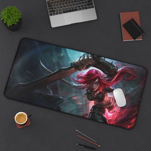 Katarina League of Legends Mouse Pad League of Legends  League of Legends Desk Mat Gamer Room Decor Gift For LoL Gamer Gaming Mouse Pad