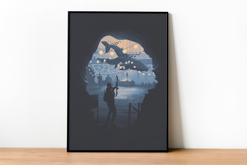 The Last Of Us Poster The Last Of Us Owen at the Aquarium Adventure Print Gaming Poster Gamer Room Decor Gaming Print Gaming Art Framed