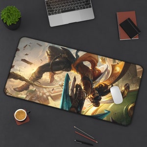 Akshan League of Legends Mouse Pad League of Legends  League of Legends Desk Mat Gamer Room Decor Gift For LoL Gamer Gaming Mouse Pad