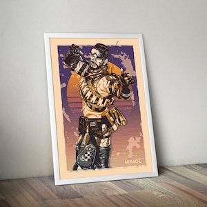 Mirage Apex Legends Poster Apex Legends Apex Legends  Poster Gamer Room Decor Gift For Apex Gamer Gift For Boyfriend