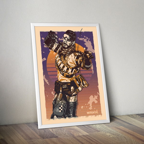 Mirage Apex Legends Poster Apex Legends Apex Legends Poster Gamer Room Decor Geschenk für Apex Gamer Geschenk für Freund