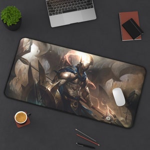 Pantheon League of Legends Mouse Pad League of Legends  League of Legends Desk Mat Gamer Room Decor Gift For LoL Gamer Gaming Mouse Pad
