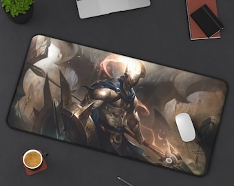 Pantheon League of Legends Mouse Pad League of Legends  League of Legends Desk Mat Gamer Room Decor Gift For LoL Gamer Gaming Mouse Pad
