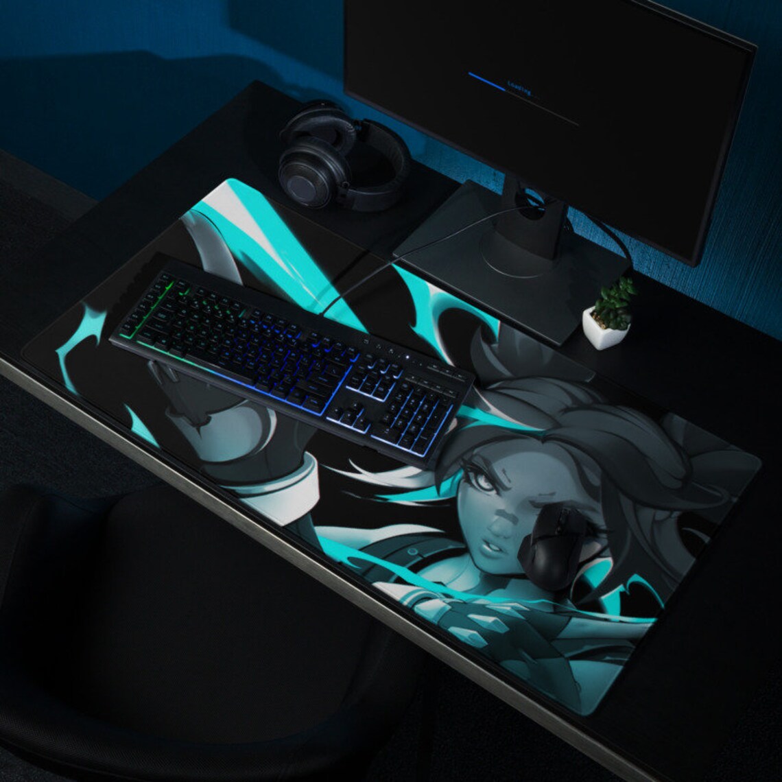 Neon Valorant Mouse Pad Valorant Valorant Desk Mat Gamer Room Etsy