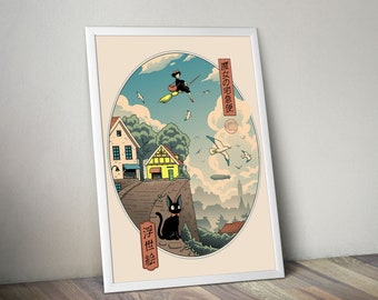 Studio Ghibli Poster Totoro Poster Spirited Away Poster Howl's Moving Castle Poster Kiki's Art Studio Ghibli Art Print SG - 9