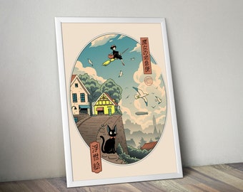 Studio Ghibli Poster Totoro Poster Spirited Away Poster Howl&#39;s Moving Castle Poster Kiki&#39;s Art Studio Ghibli Art Print SG - 9