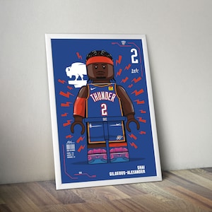 Shai Gilgeous-Alexander Poster for Sports Fan  Basketball Poster NBA Poster  Wall Art for Basketball Fans Modern Sports Decor