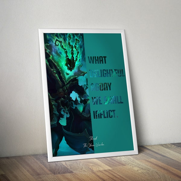 Thresh League of Legends League of Legends Poster LoL Poster the Chain Warden Gamer Room Decor Gift For LoL Gamer