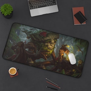 Ivern League of Legends Mouse Pad League of Legends  League of Legends Desk Mat Gamer Room Decor Gift For LoL Gamer Gaming Mouse Pad