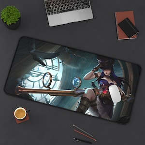 Caitlyn League of Legends Mouse Pad League of Legends  League of Legends Desk Mat Gamer Room Decor Gift For LoL Gamer Gaming Mouse Pad