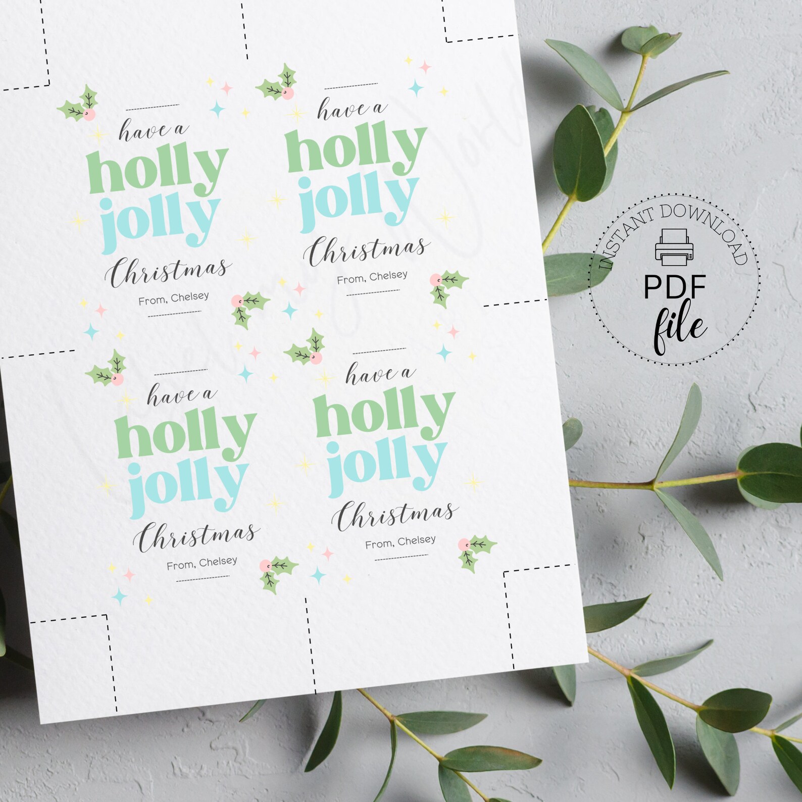 Printable Candy Cane Holder Templates | Have a Holly Jolly Christmas ...