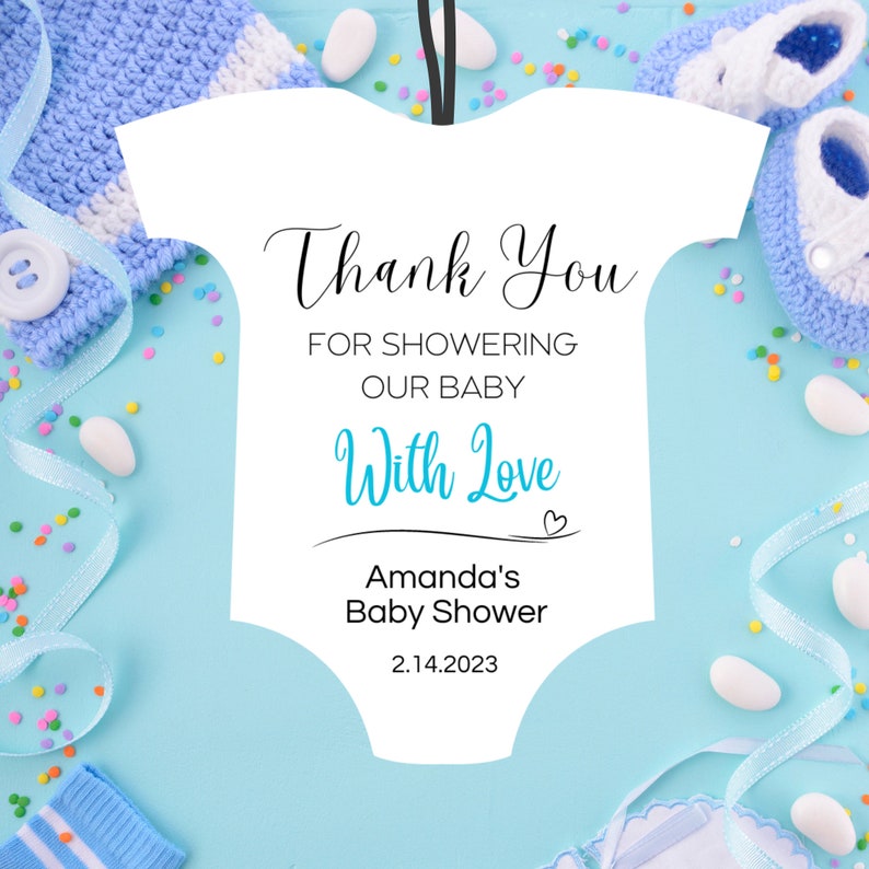 Printable Onesie Favor Tag PDF Template Boy &amp; Girl Baby Shower Editable ...