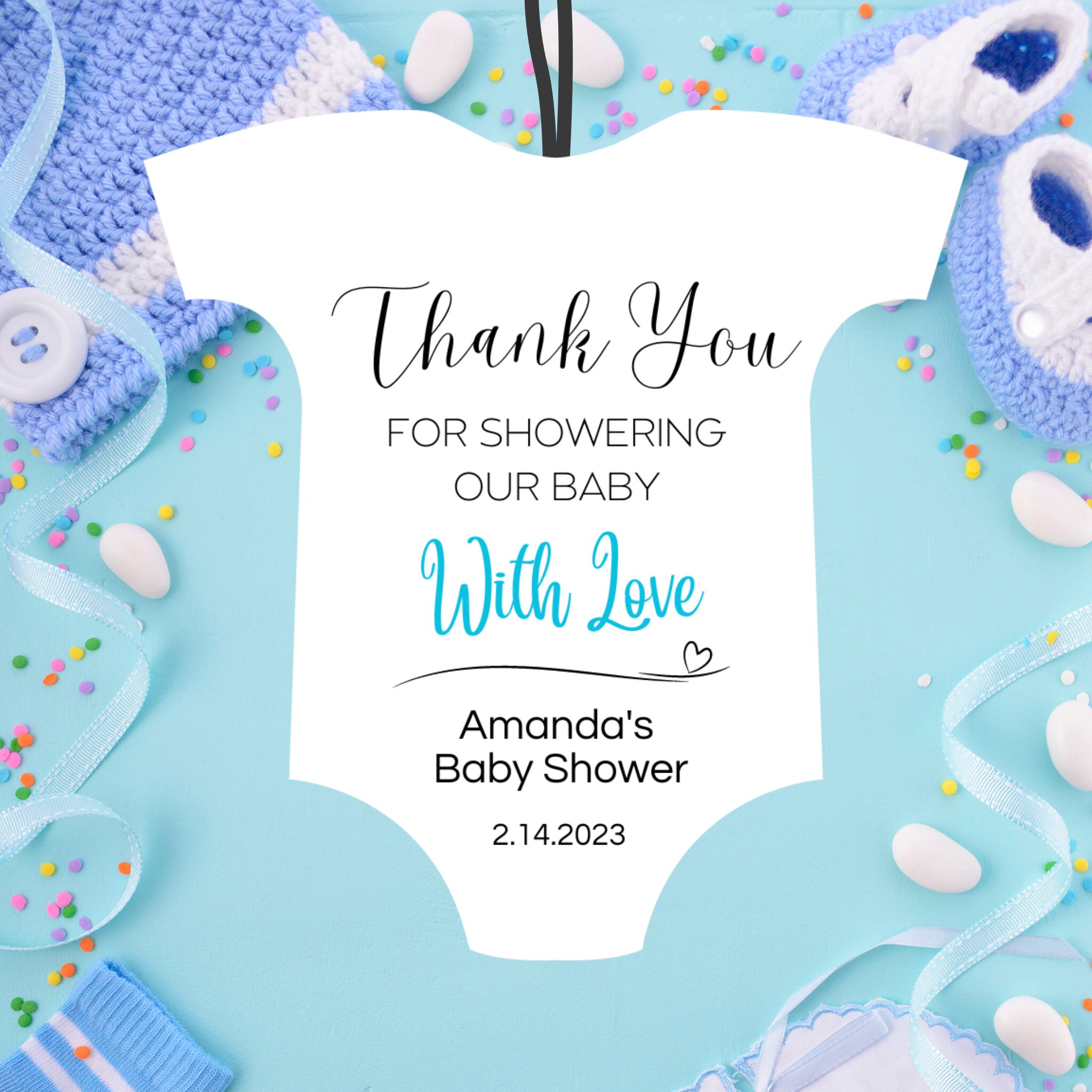 Printable Onesie Favor Tag PDF Template Boy &amp; Girl Baby Shower Editable ...