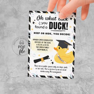 Étiquette-cadeau imprimable de canard de croisière, oh quelle chance vous avez trouvé une étiquette personnalisée de canard, étiquettes de canards de bateau de croisière, téléchargement immédiat PDF