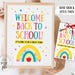 Welcome Back to School Printable Sign + Gift Tag, Teacher School Staff ...