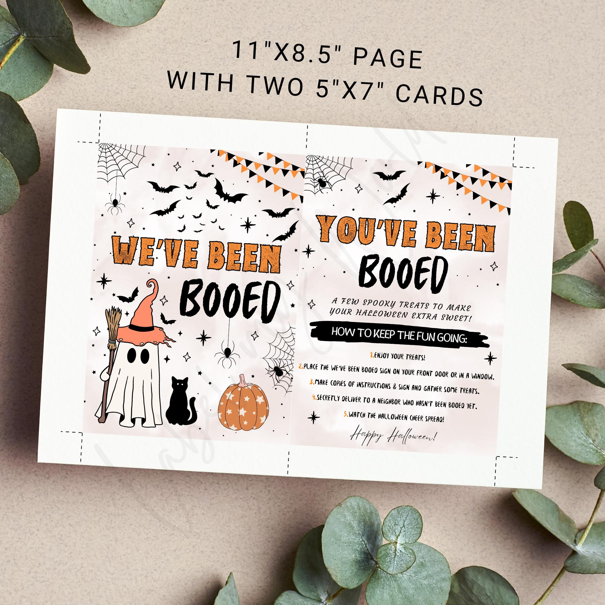 Printable You've Been Booed & We've Been Booed Signs, Halloween ...