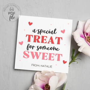 Imprimable Un cadeau spécial pour une douce Saint-Valentin | Étiquettes personnalisées pour la Saint-Valentin | Téléchargement instantané PDF