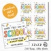 Happy First Day of School Tag Printable Teachers/students/school Staff ...