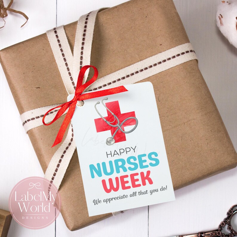 Printable Happy Nurses Week Appreciation Gift Tag (PDF + JPG Download ...