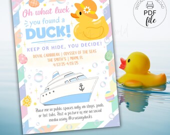 Druckbare Enten Geschenkanhänger, Oh was für ein Glück, dass du eine Ente gefunden hast!