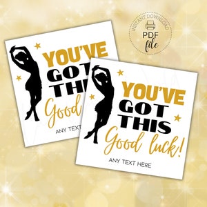 Druckbare Tanz viel Glück Tags | Personalisierte Sie haben diese Geschenkanhänger | Tanz-Turnier / Recital Favor Tag | Sofort Download PDF