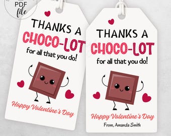 FORSHEEP 50 Etichette Ringraziamento A Tema Cioccolato Con Spago - Perfette Per Bomboniere, Feste Di Laurea E Regali Fai Da Te