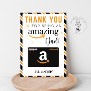 Vatertagsgeschenkkartenhalter-Vorlage, druckbare Danke, dass Sie ein fantastischer Vater sind, personalisierte Karte, Sofort-Download-PDF