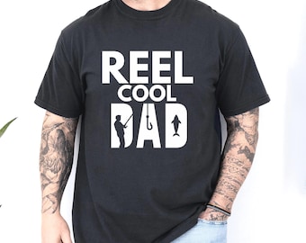 Maglietta Reel Cool Dad Comfort Colors, regalo per papà pescatore per la festa del papà, compleanno, regalo di Natale per papà, regalo bonus per il patrigno