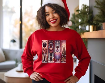 Black Nutcracker Sweatshirt African American Nutcracker Christmas Shirt Vintage Black Nutcracker Afrocentric Xmas Sweater Nutcracker Theme