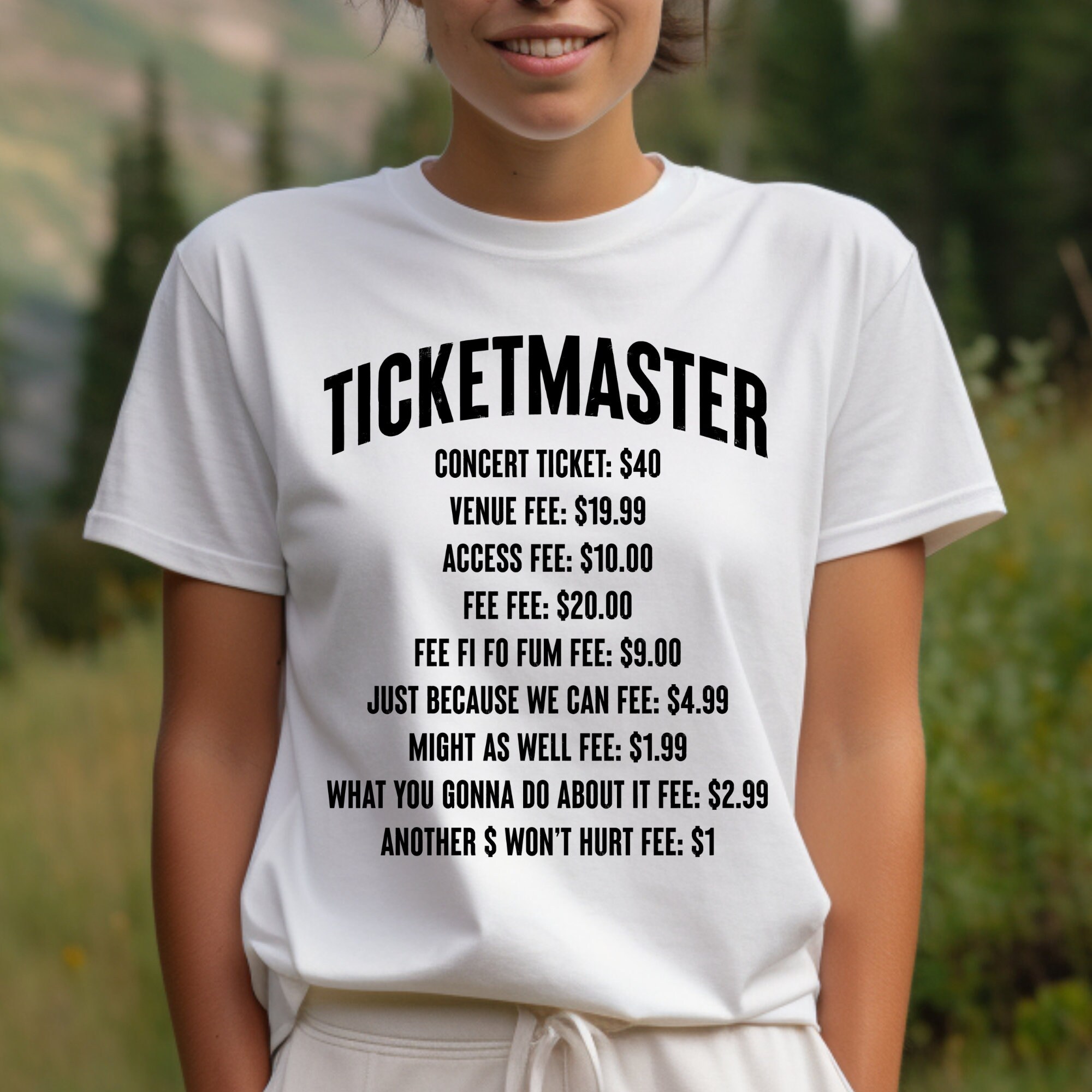 Funny Concert T-shirt Funny Ticketmaster Shirt Festival Tee 